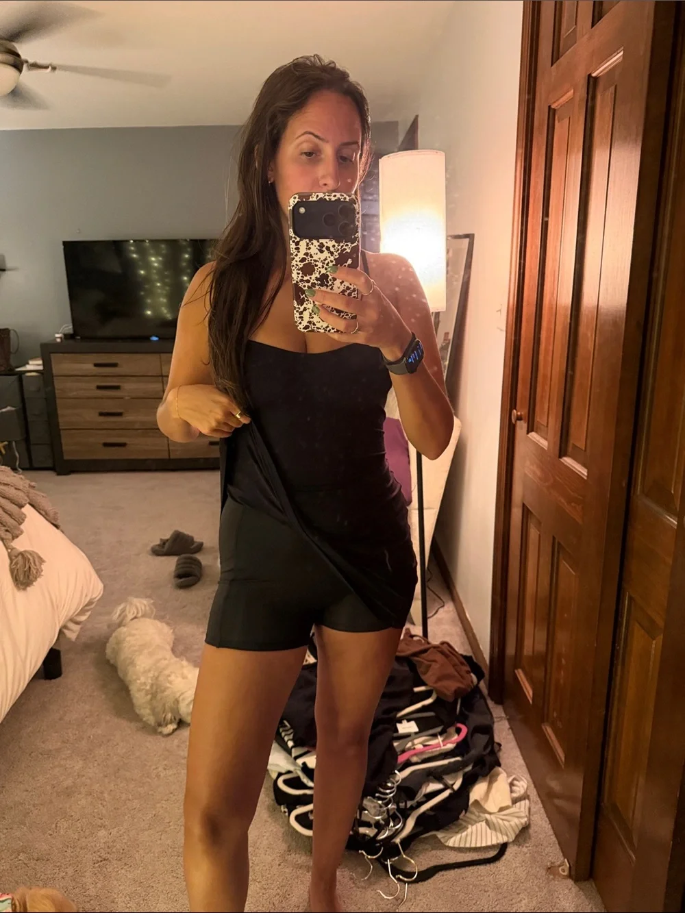 ALO Yoga Black Mini Slip Dress
